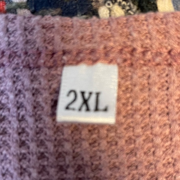 🍀3 FOR $15🍀 | Waffle Knit | Tunic | Button Up | V Neck | Henley Shirt | 2XL - Picture 8 of 9